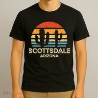Scottsdale Arizona Retro Sunset T-Shirt thumb 3