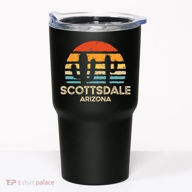 Scottsdale Arizona Retro Sunset Tumbler
