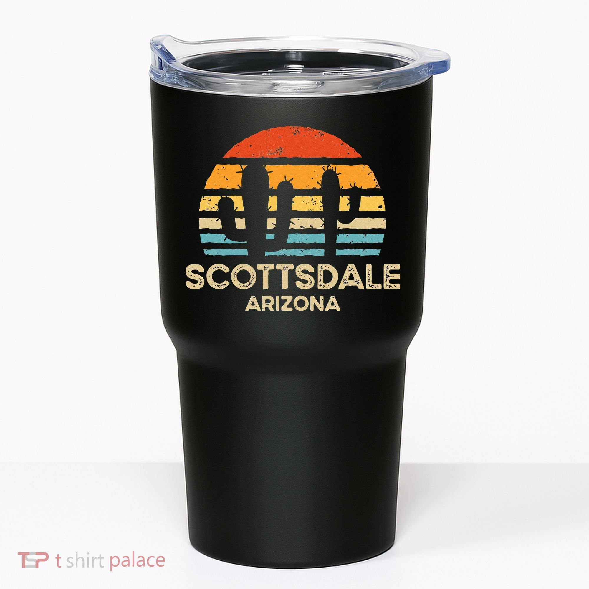 Scottsdale Arizona Retro Sunset Tumbler
