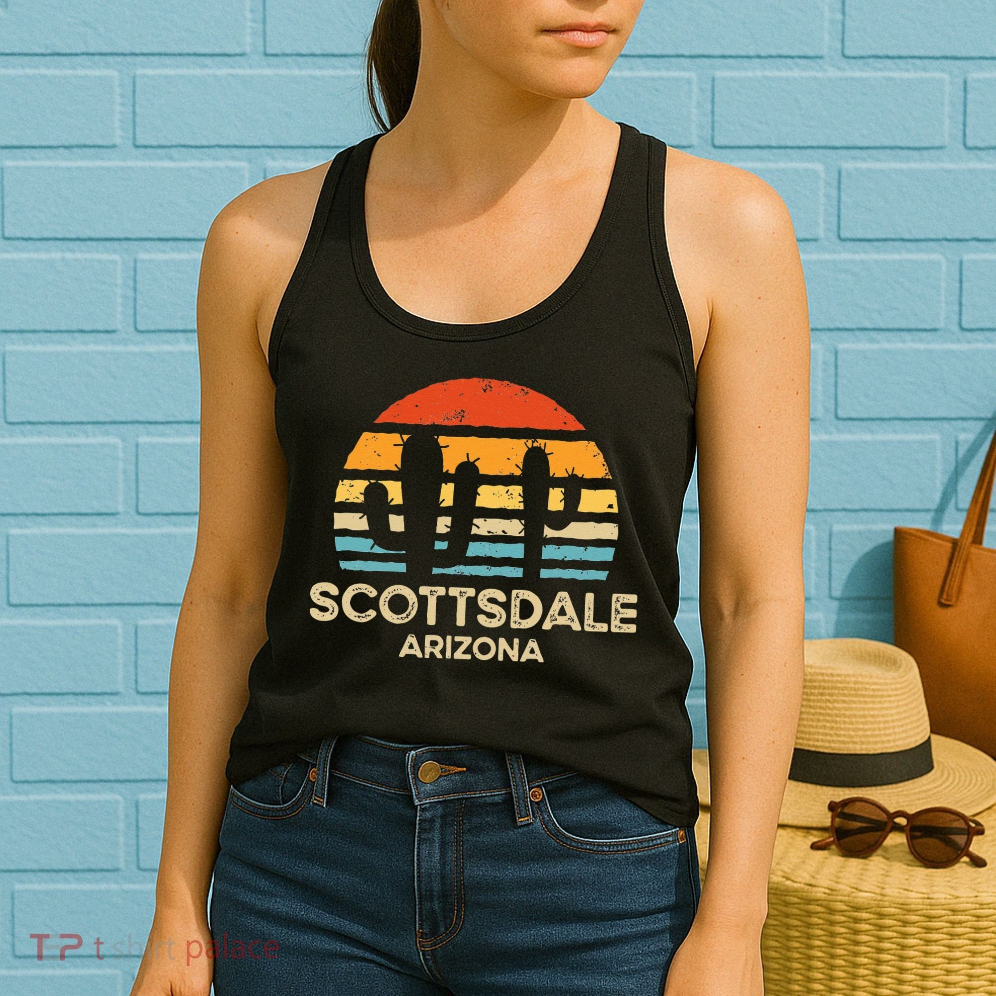 Scottsdale Arizona Retro Sunset Women's Tank Top