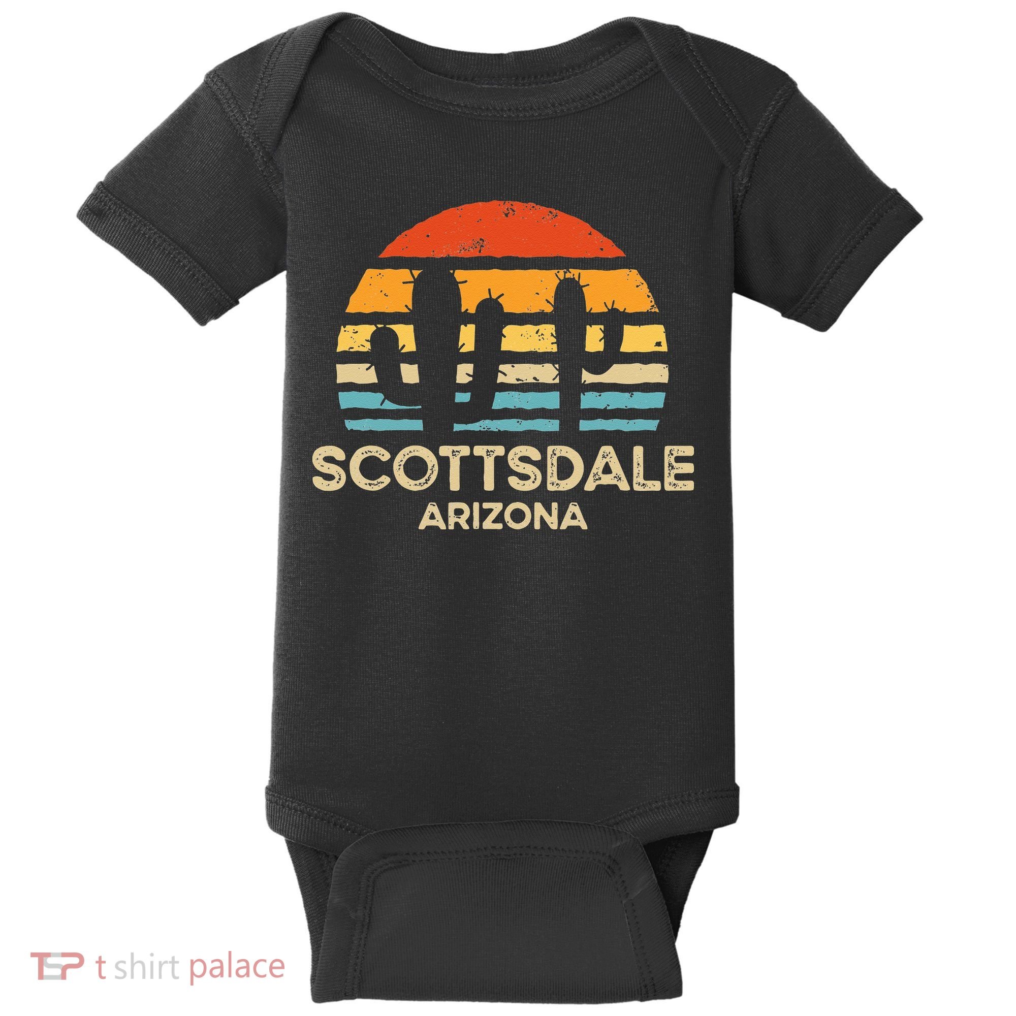 Scottsdale Arizona Retro Sunset Baby Bodysuit