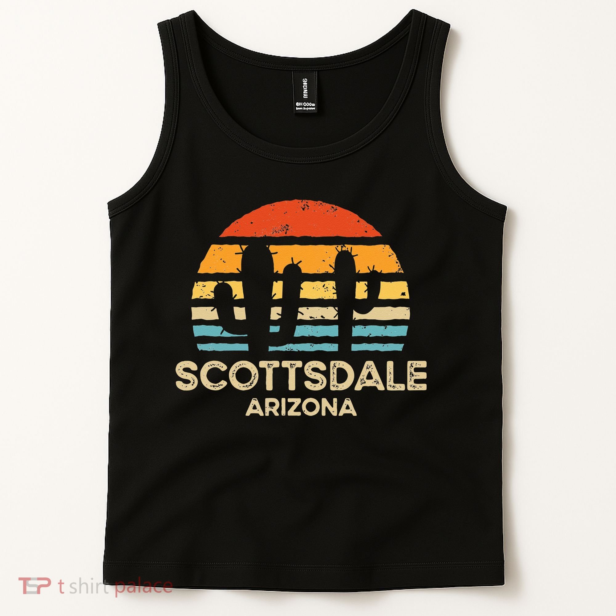 Scottsdale Arizona Retro Sunset Tank Top