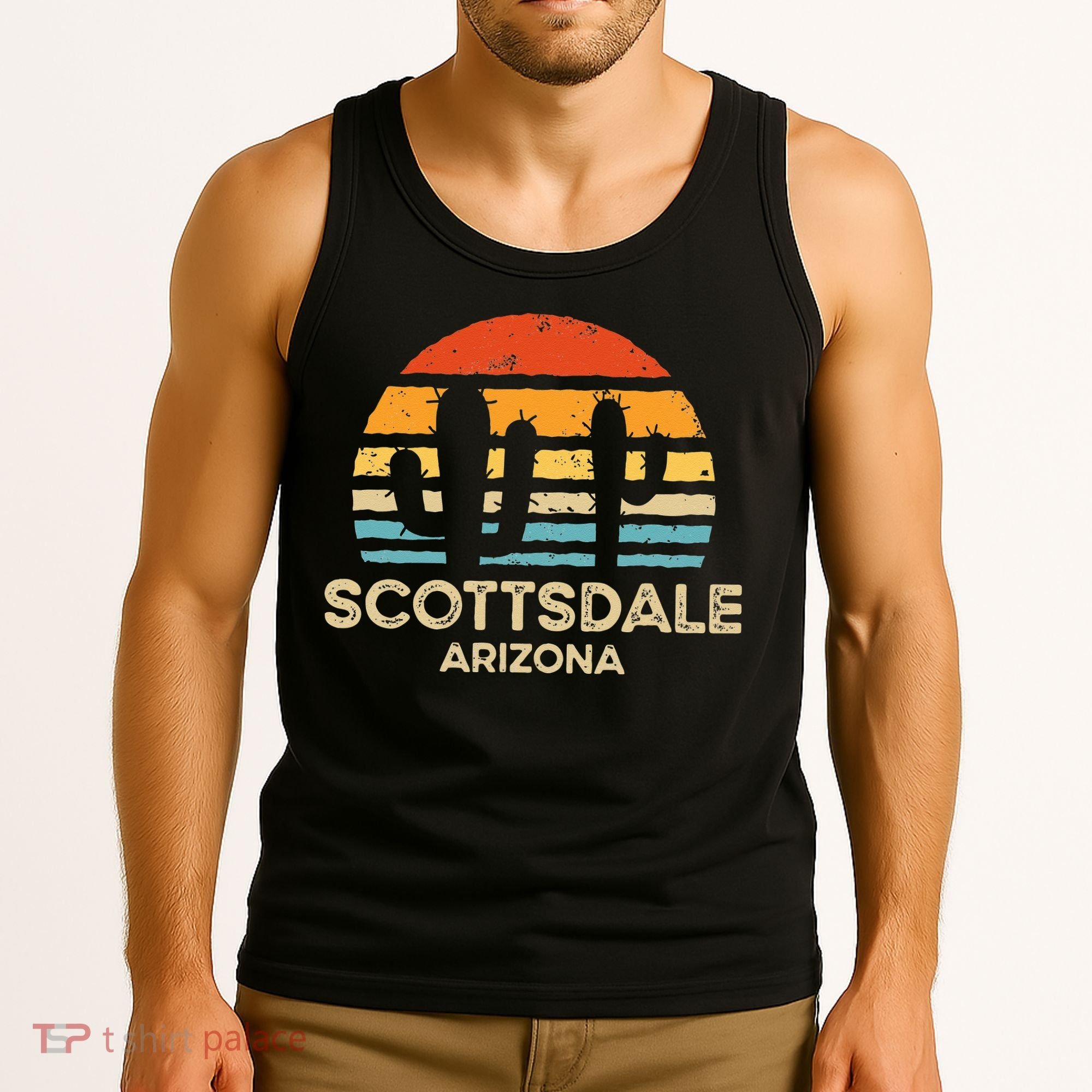Scottsdale Arizona Retro Sunset Tank Top