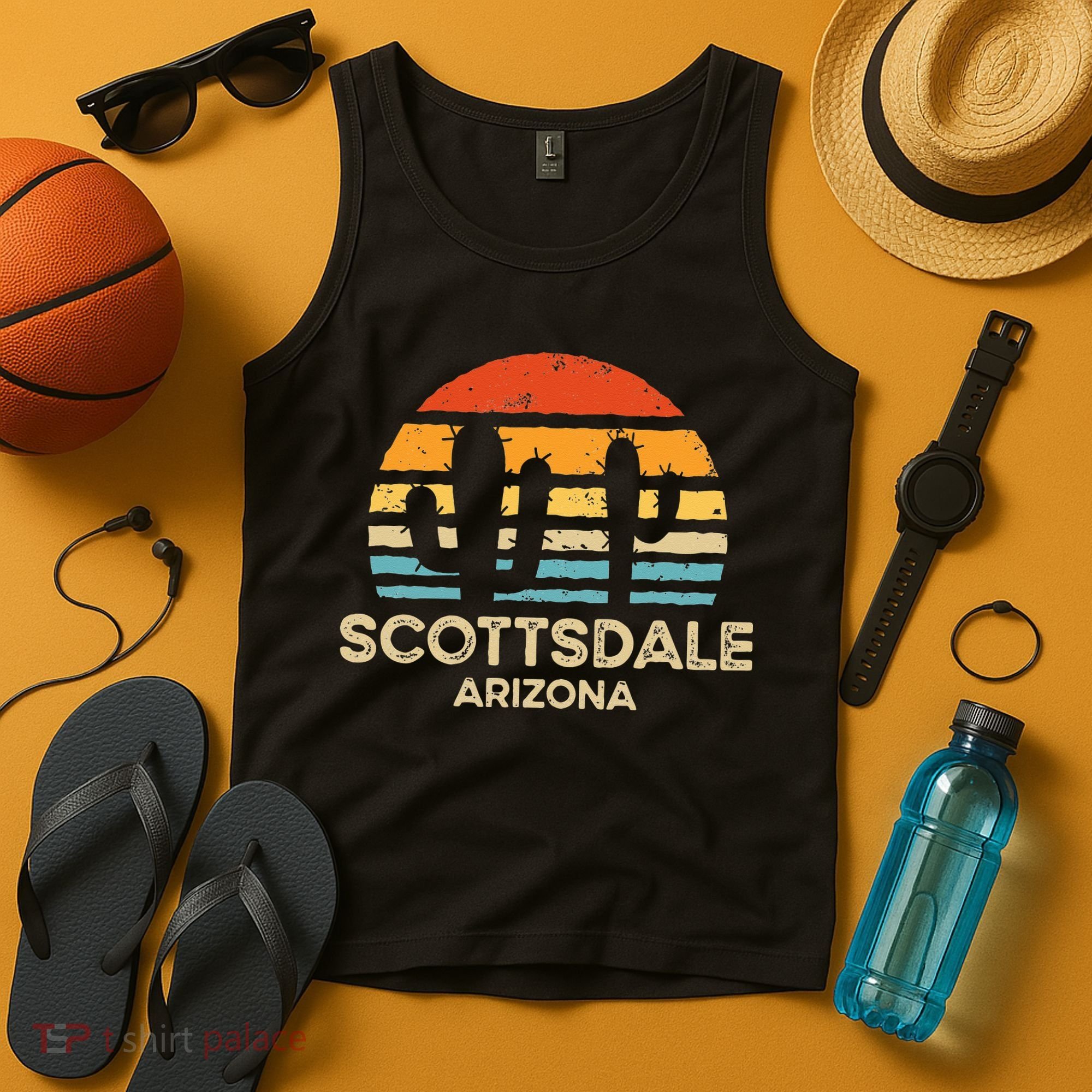 Scottsdale Arizona Retro Sunset Tank Top