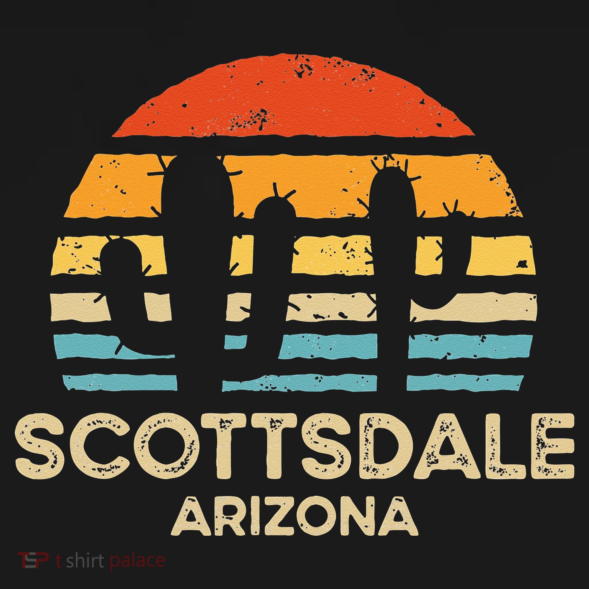 Scottsdale Arizona Retro Sunset Women's T-Shirt