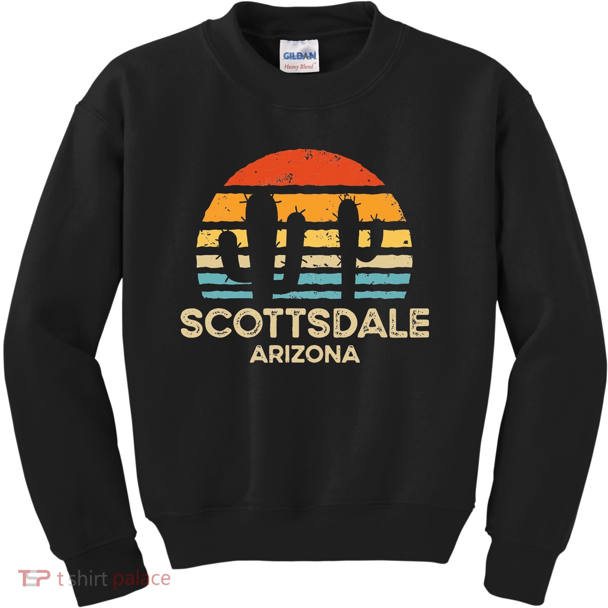 Scottsdale Arizona Retro Sunset Kids Sweatshirt