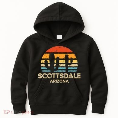 Scottsdale Arizona Retro Sunset Kids Hoodie
