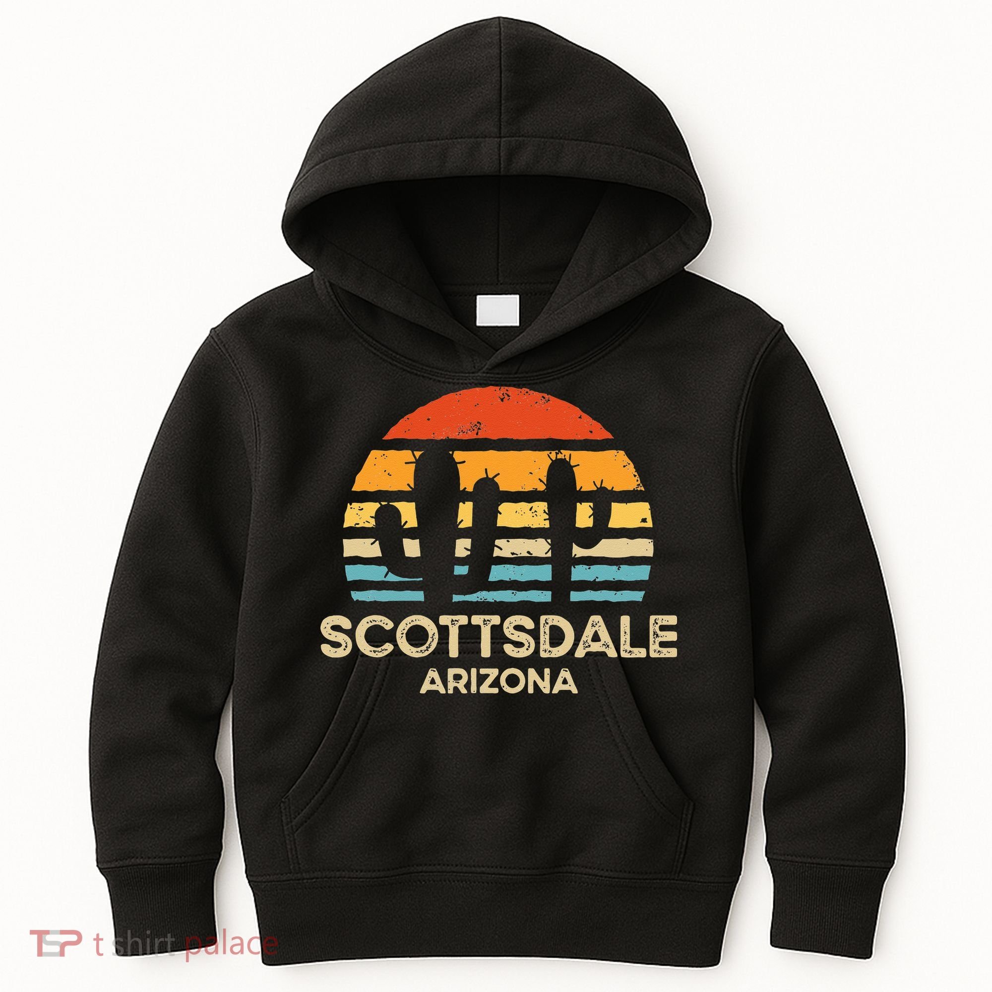 Scottsdale Arizona Retro Sunset Kids Hoodie