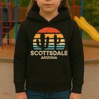 Scottsdale Arizona Retro Sunset Kids Hoodie thumb 3