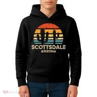 Scottsdale Arizona Retro Sunset Kids Hoodie thumb 4