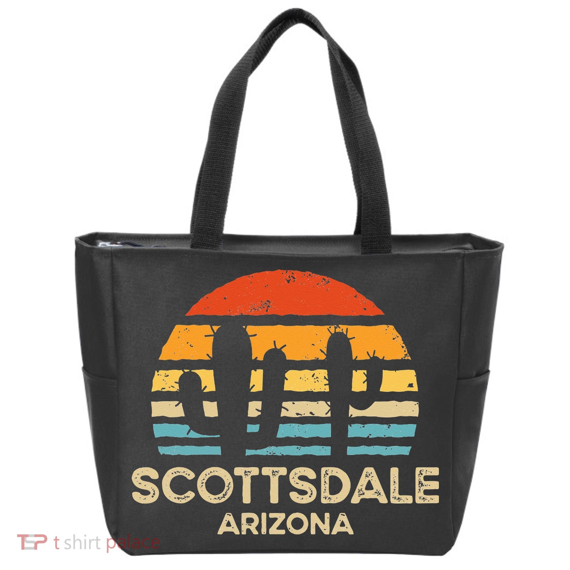 Scottsdale Arizona Retro Sunset Tote Bag