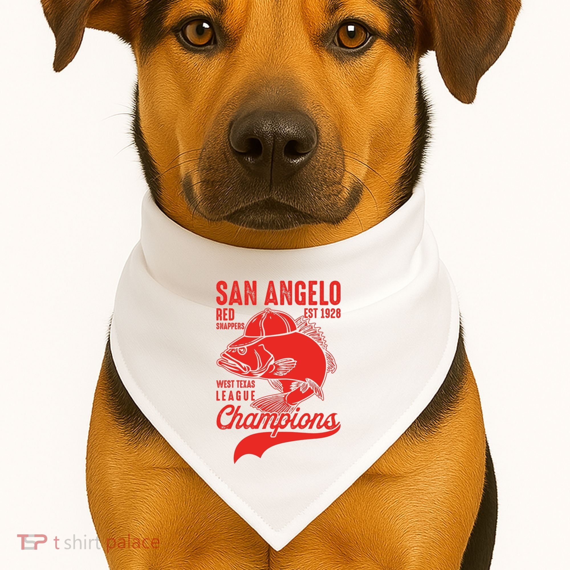 San Angelo Red Snappers West Texas League Champions USA-Made Doggie Bandana
