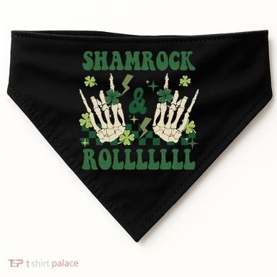 ShamRock And Roll Funny St. Patrick's Day USA-Made Doggie Bandana