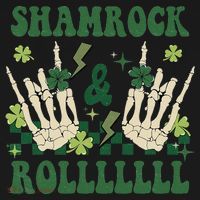 ShamRock And Roll Funny St. Patrick's Day USA-Made Doggie Bandana thumb 2