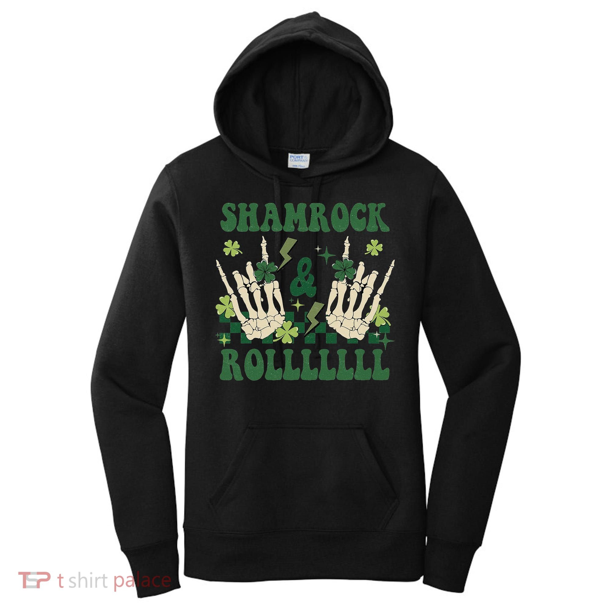 ShamRock And Roll Funny St. Patrick's Day Women's Hoodie