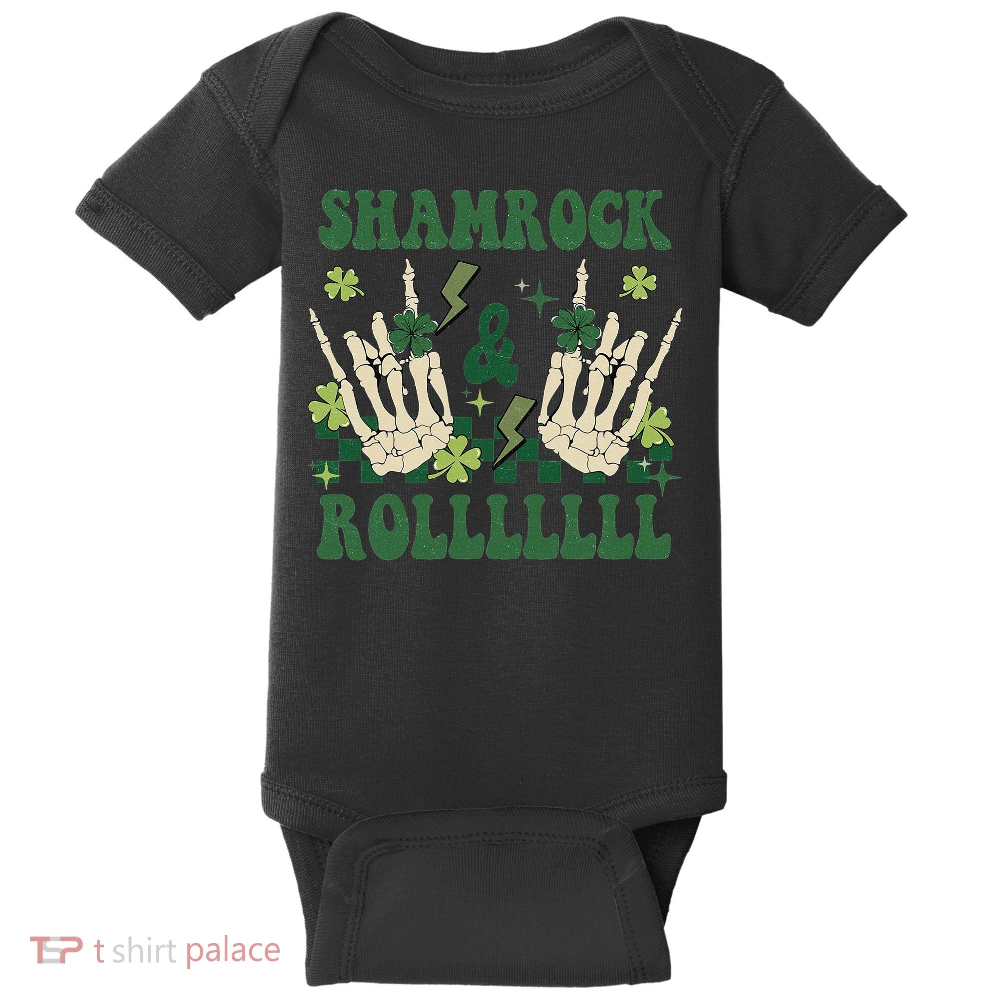 ShamRock And Roll Funny St. Patrick's Day Baby Bodysuit