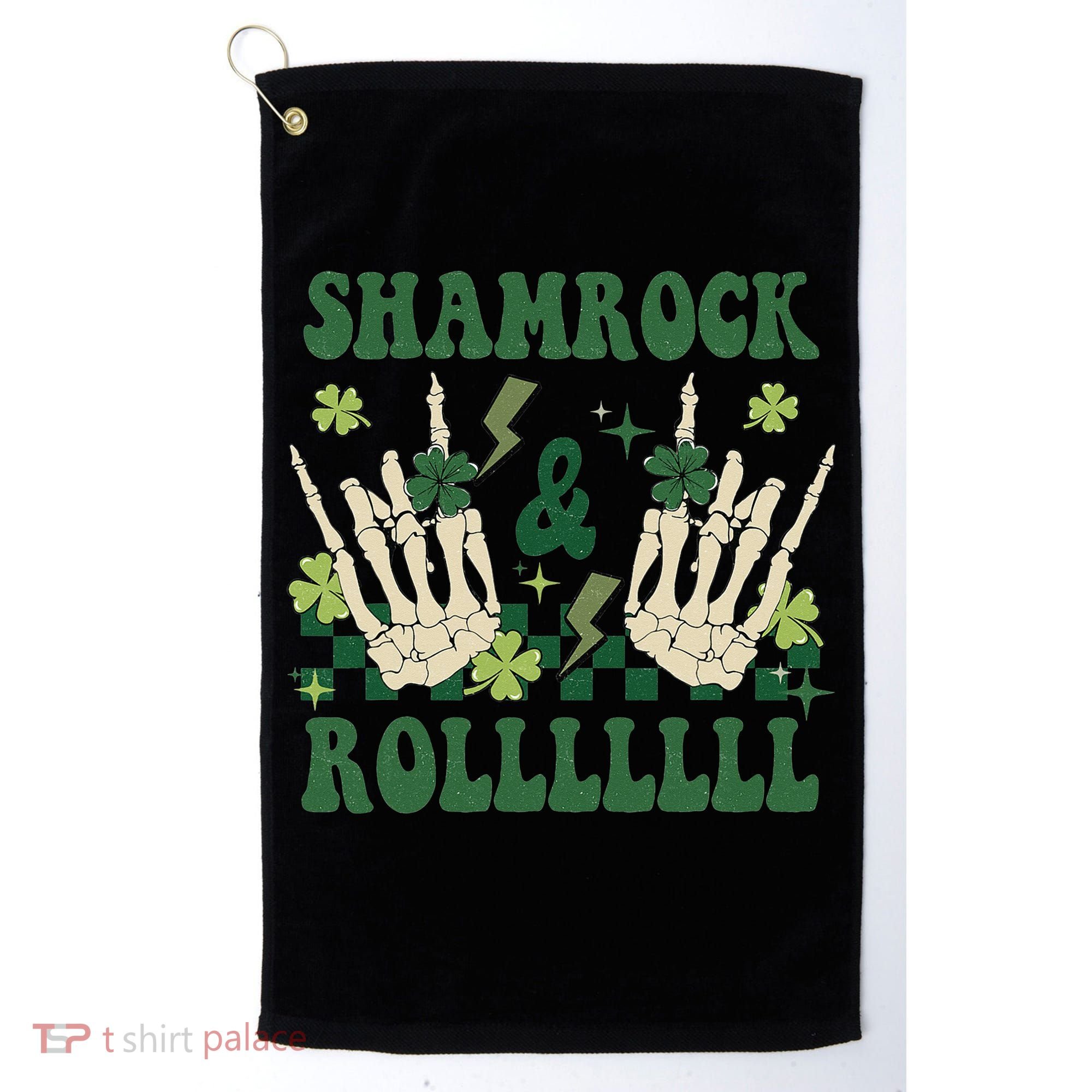 ShamRock And Roll Funny St. Patrick's Day Golf Towel
