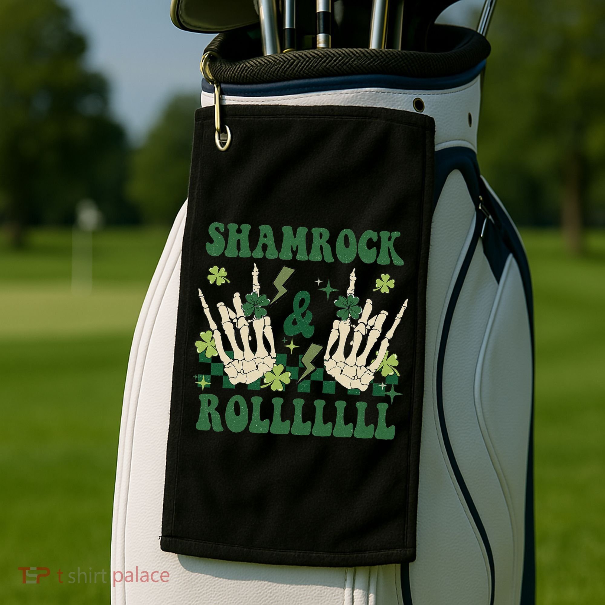 ShamRock And Roll Funny St. Patrick's Day Golf Towel