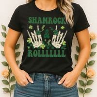 ShamRock And Roll Funny St. Patrick's Day Women's T-Shirt thumb 2