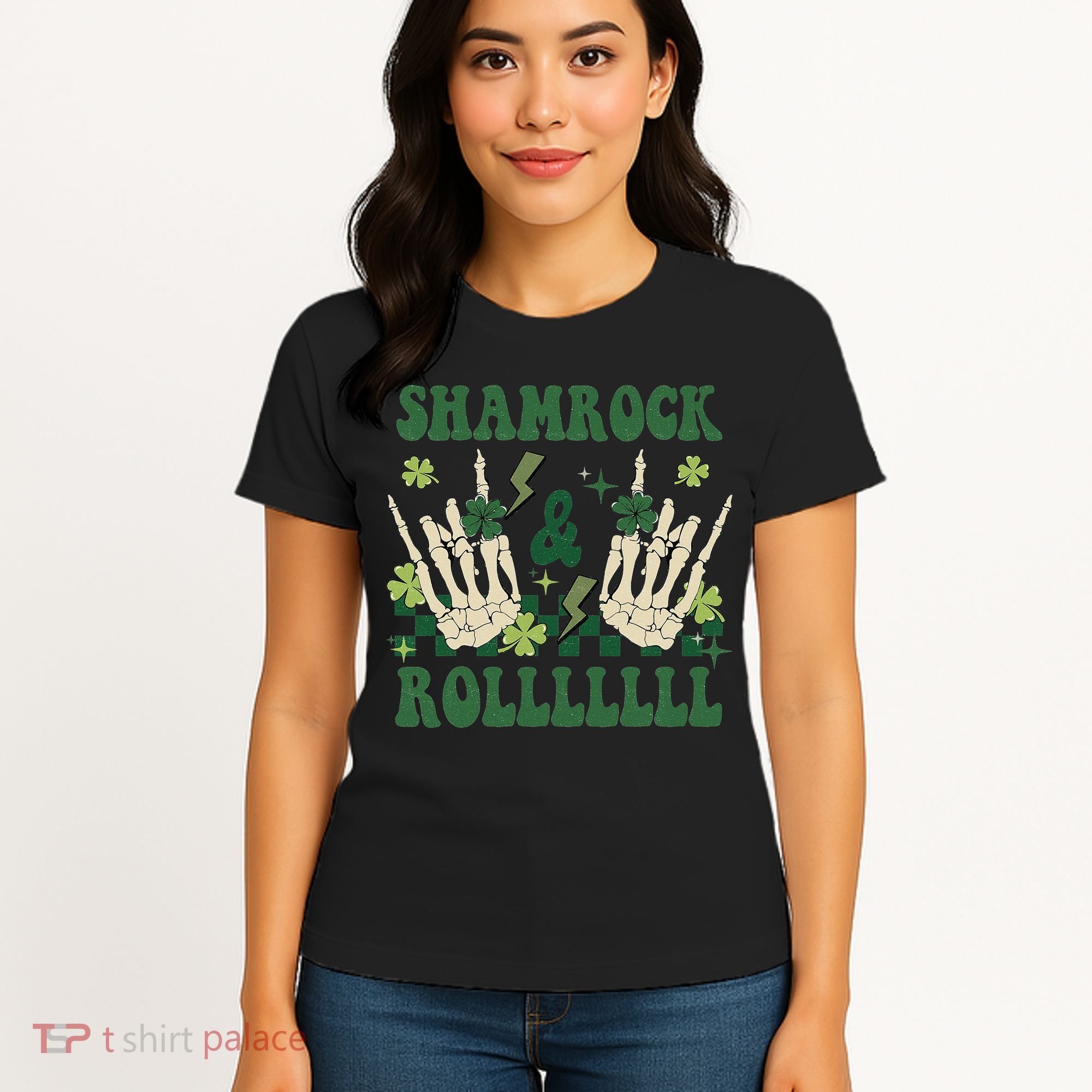 ShamRock And Roll Funny St. Patrick's Day Women's T-Shirt