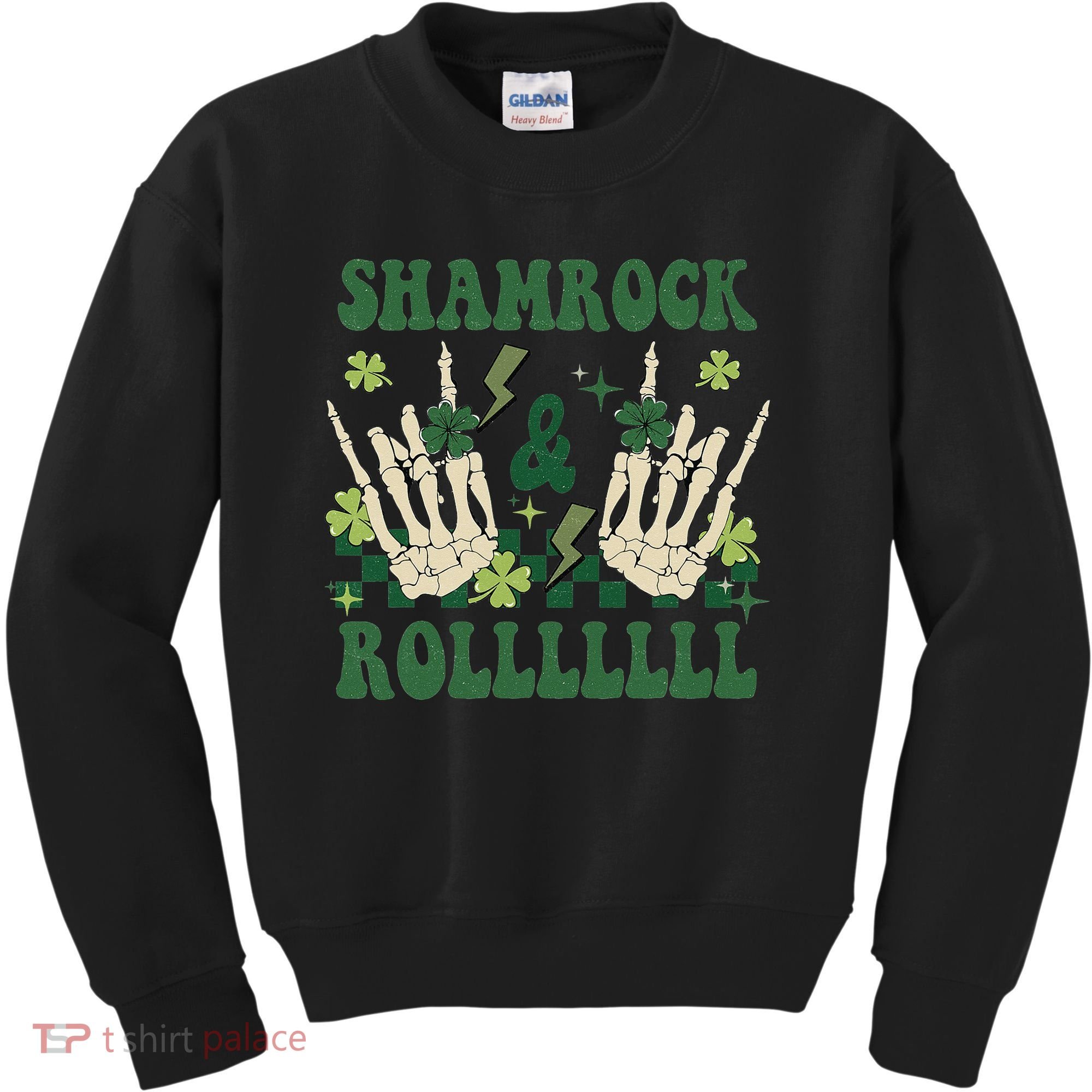 ShamRock And Roll Funny St. Patrick's Day Kids Sweatshirt