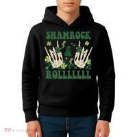 ShamRock And Roll Funny St. Patrick's Day Kids Hoodie thumb 4