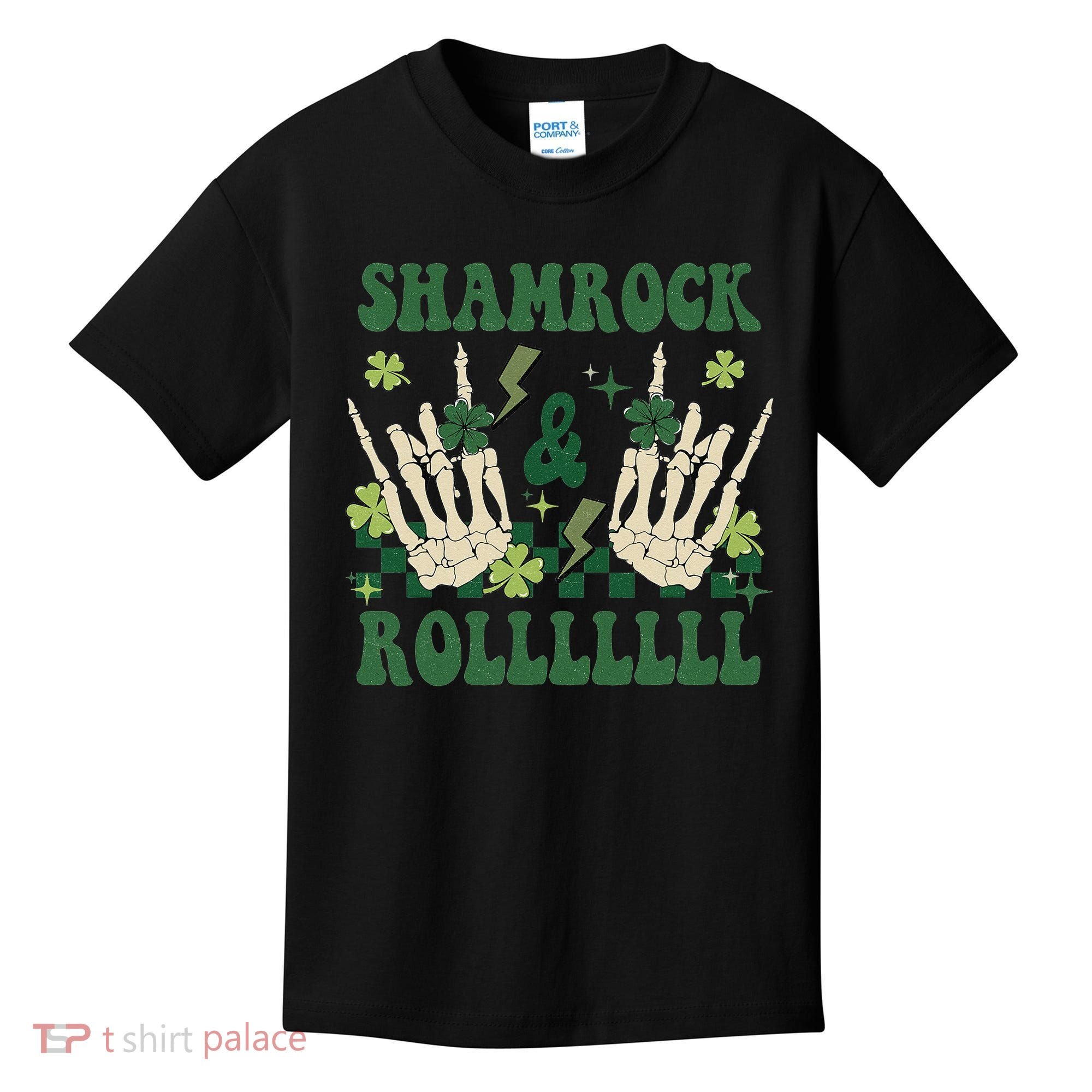ShamRock And Roll Funny St. Patrick's Day Kids T-Shirt
