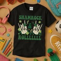 ShamRock And Roll Funny St. Patrick's Day Kids T-Shirt thumb 3