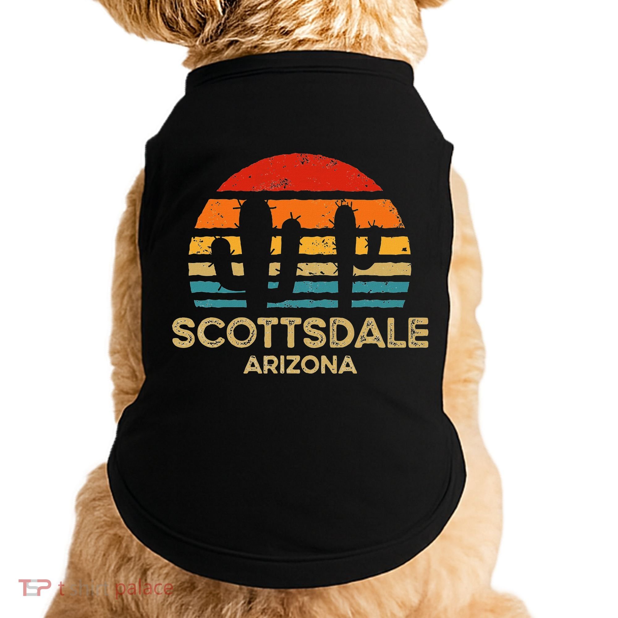 Scottsdale Arizona Retro Sunset Doggie Tank