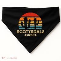 Scottsdale Arizona Retro Sunset USA-Made Doggie Bandana thumb 0