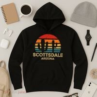 Scottsdale Arizona Retro Sunset Hoodie thumb 3