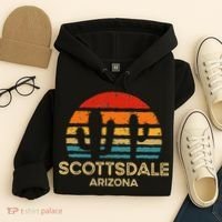 Scottsdale Arizona Retro Sunset Hoodie thumb 4