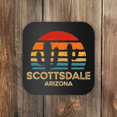 Scottsdale Arizona Retro Sunset Coaster