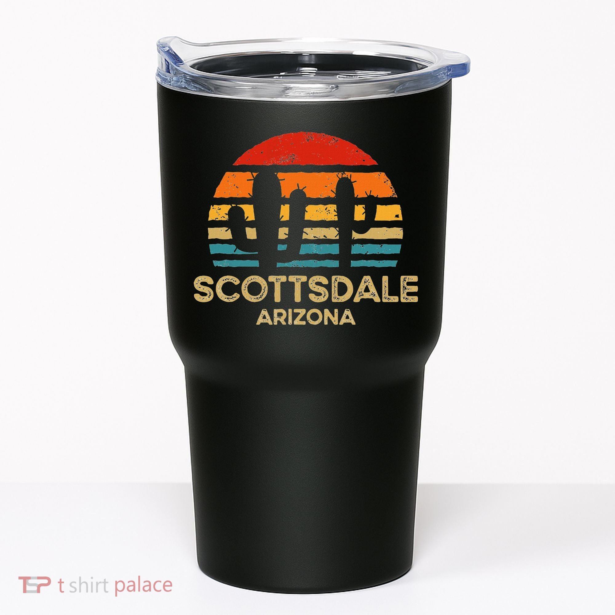 Scottsdale Arizona Retro Sunset Tumbler