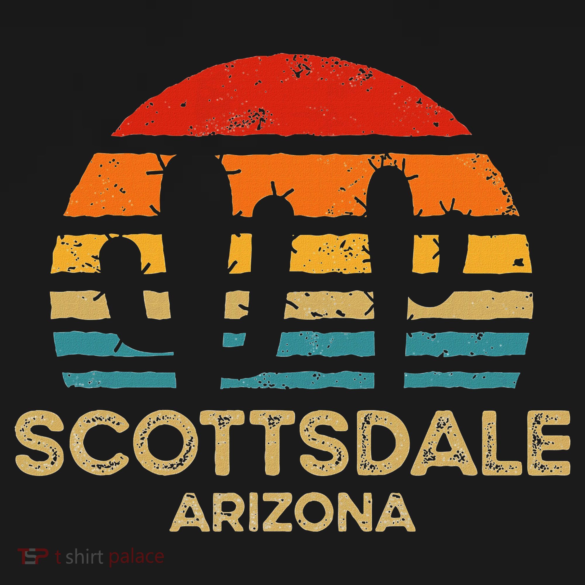 Scottsdale Arizona Retro Sunset Baby Bodysuit