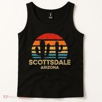 Scottsdale Arizona Retro Sunset Tank Top thumb 2