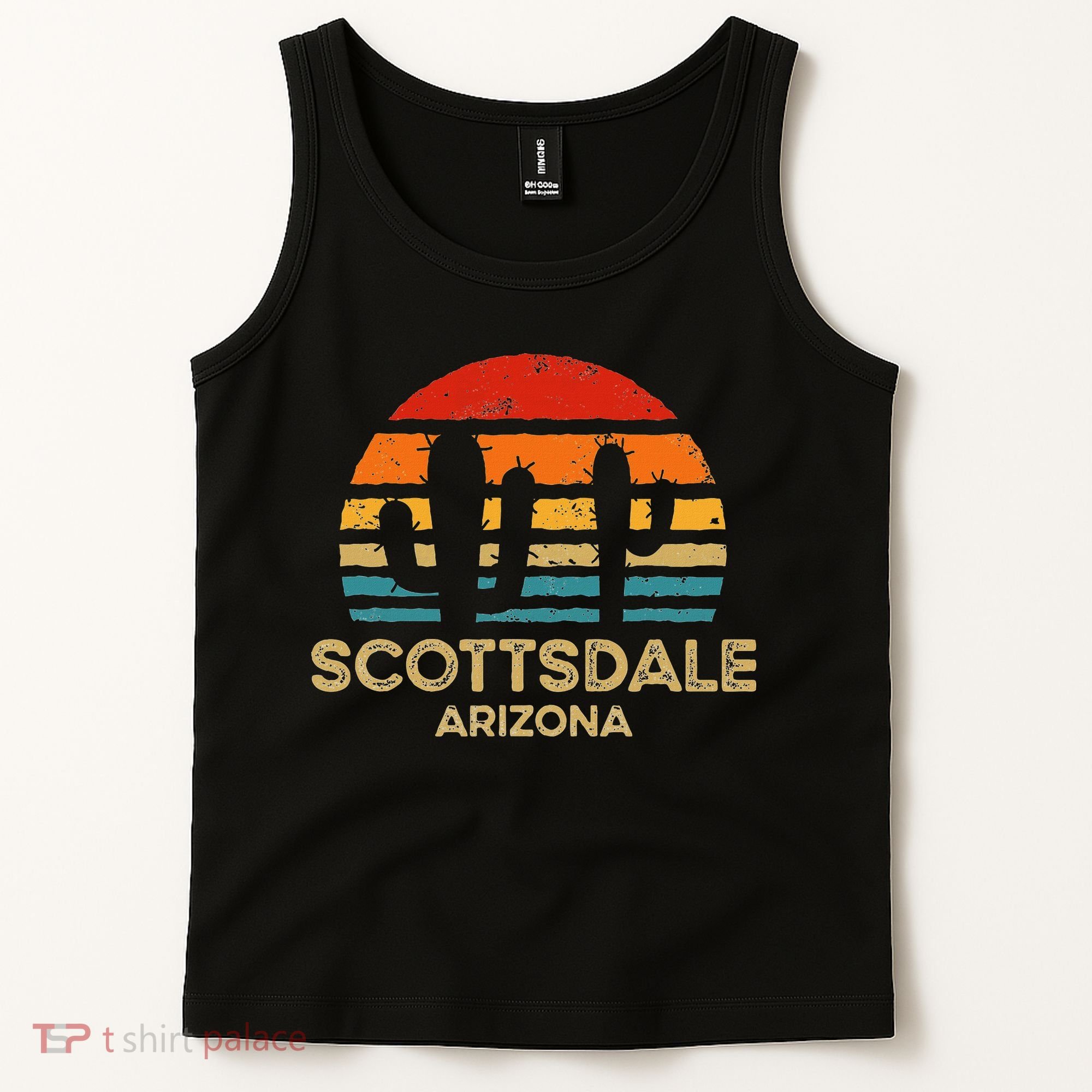Scottsdale Arizona Retro Sunset Tank Top