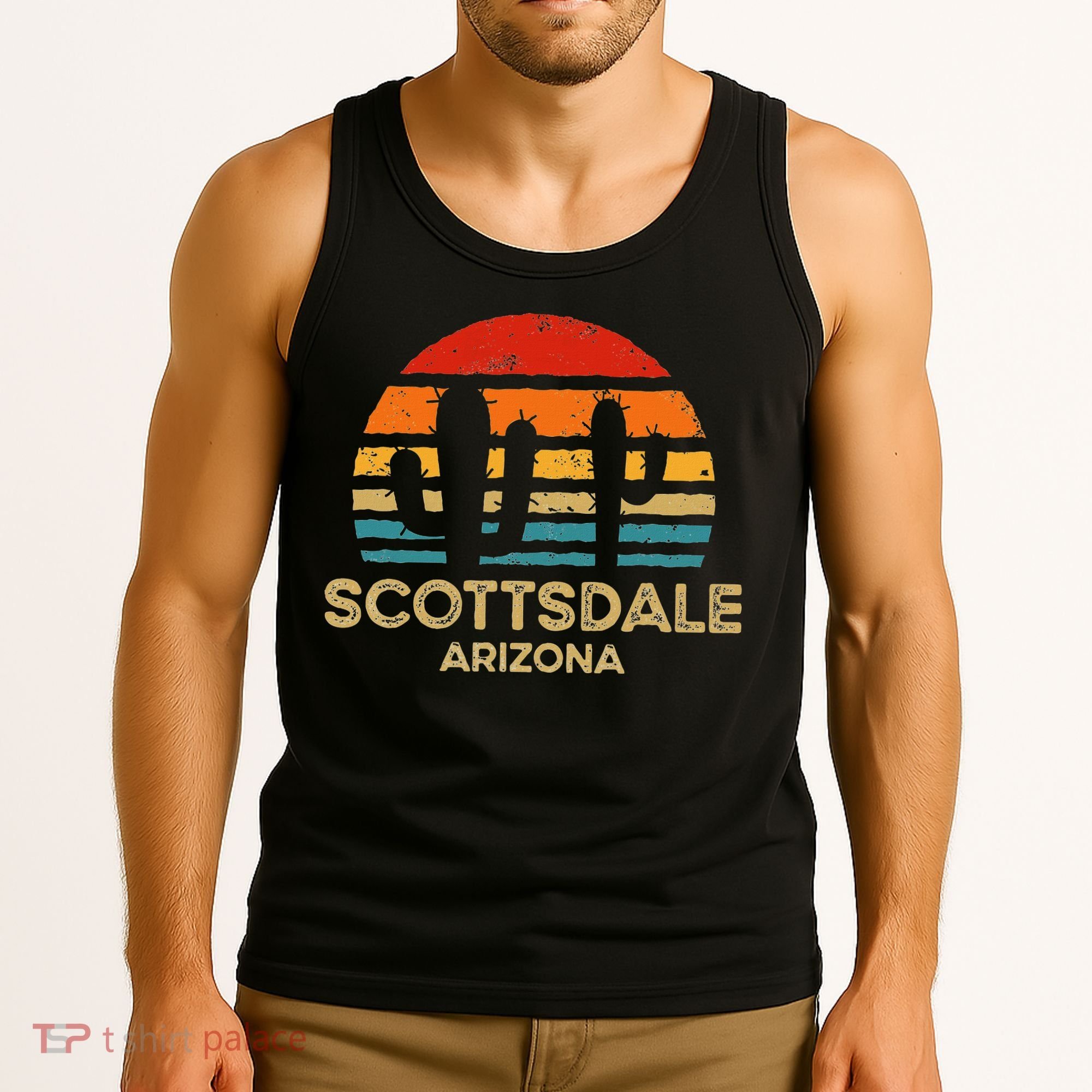 Scottsdale Arizona Retro Sunset Tank Top