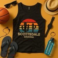 Scottsdale Arizona Retro Sunset Tank Top thumb 4