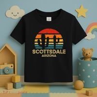 Scottsdale Arizona Retro Sunset Toddler T-Shirt thumb 3