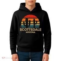 Scottsdale Arizona Retro Sunset Kids Hoodie thumb 4