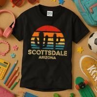 Scottsdale Arizona Retro Sunset Kids T-Shirt thumb 3