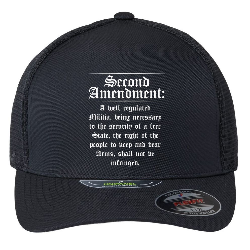 Second Amendment Rights Proud 2a Pro Gun Rights American Flexfit Unipanel Trucker Cap