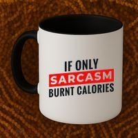 Sarcasm Burnt Calories Coffee Mug thumb 2