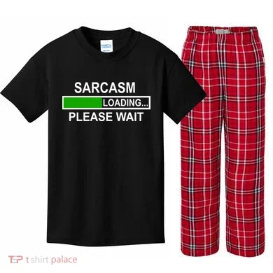 Sarcasm Loading Please Wait Kids Plaid Pajama Set