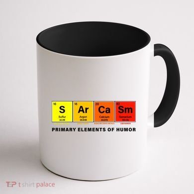 Sarcasm Primary Elements of Humor Coffee Mug back