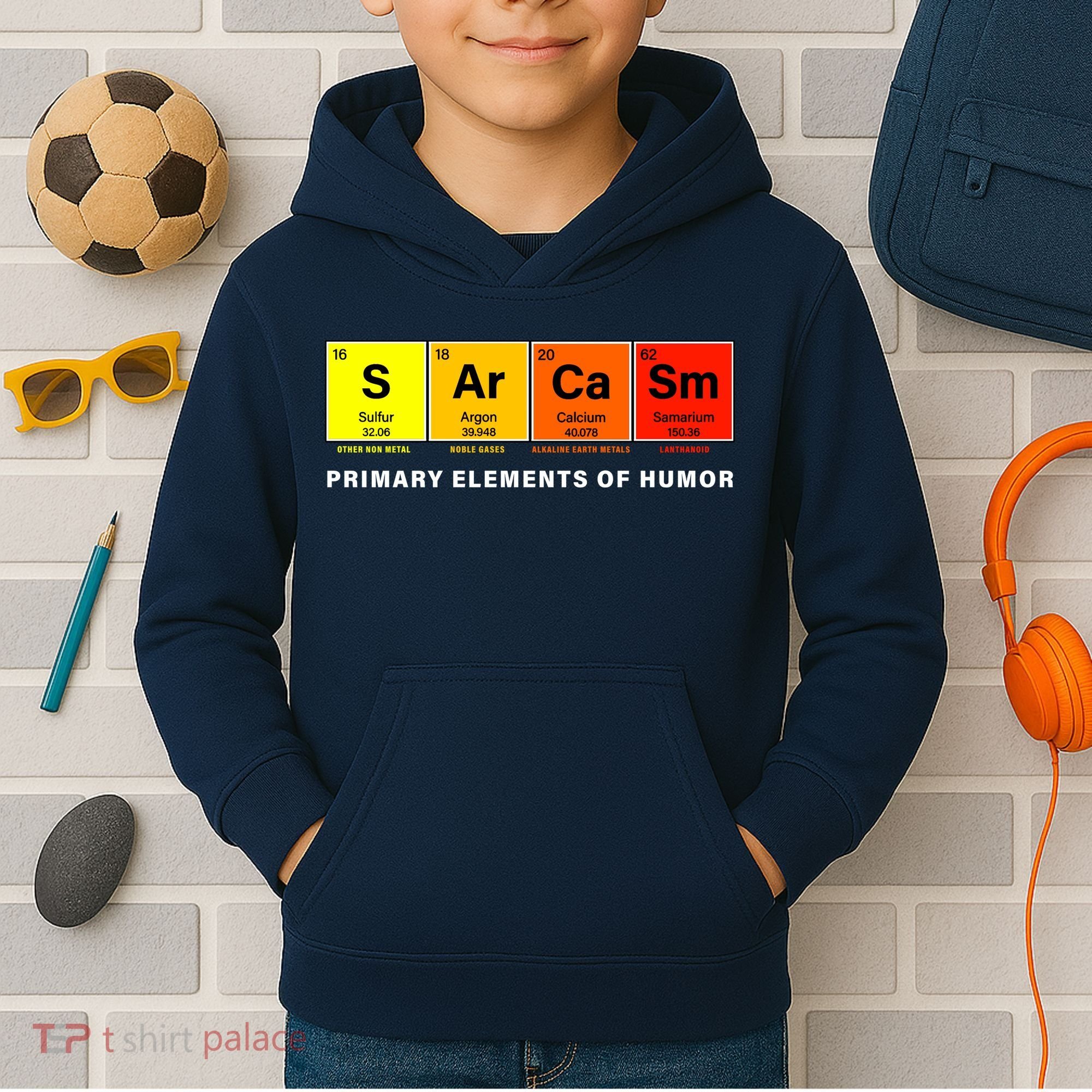 Sarcasm Primary Elements of Humor Kids Hoodie