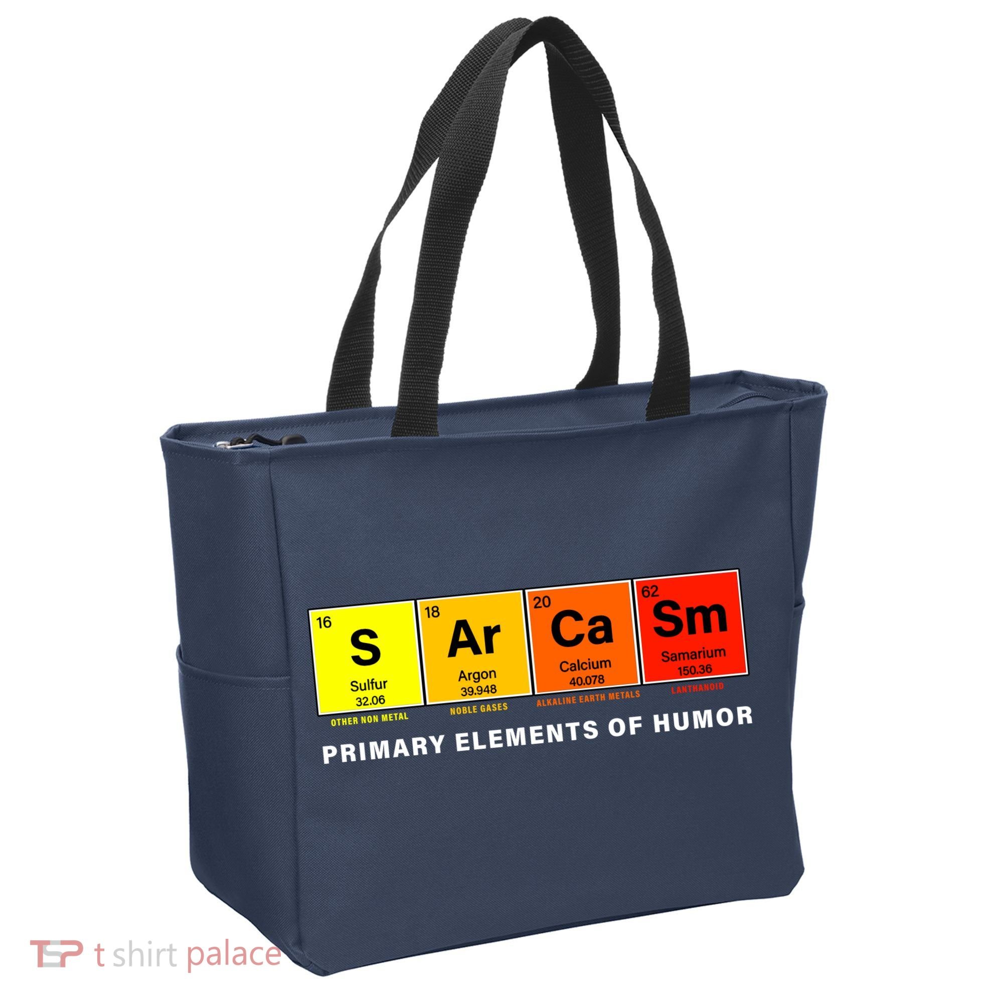Sarcasm Primary Elements of Humor Tote Bag