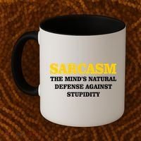Sarcasm The Mind's Natural Defense Coffee Mug thumb 2