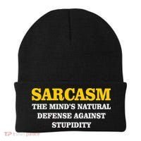 Sarcasm The Mind's Natural Defense Beanie thumb 0